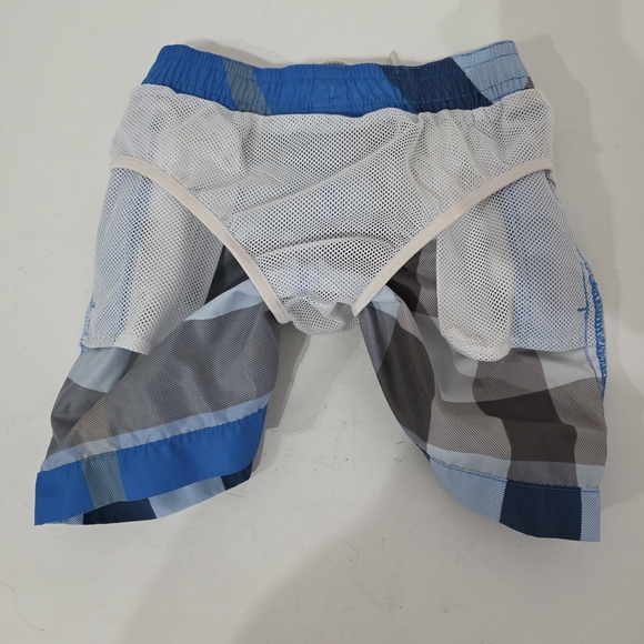 Burberry Kids Toddler Swim Trunks - Blue and Black Check - 4Y - Picture 5 of 5